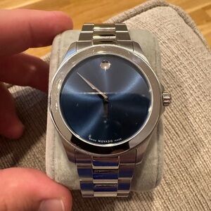 Movado Blue Face Watch